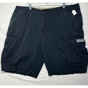 Unionbay Mens Black Cargo Shorts Size 44 Cotton Casual Outdoor Relaxed Fit